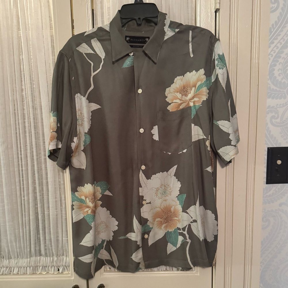 All Saints Men's Shirt - Green
